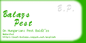 balazs pest business card